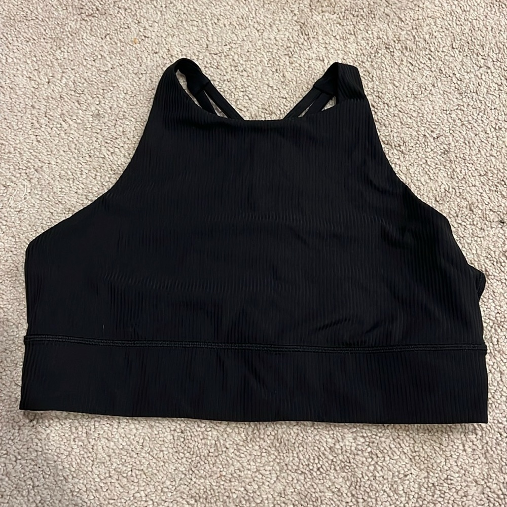 Lululemon high neck black bra 12